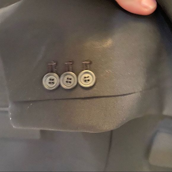 #31 Club Monaco Black two button blazer. No size tag see photos for measurem… - Picture 4 of 8